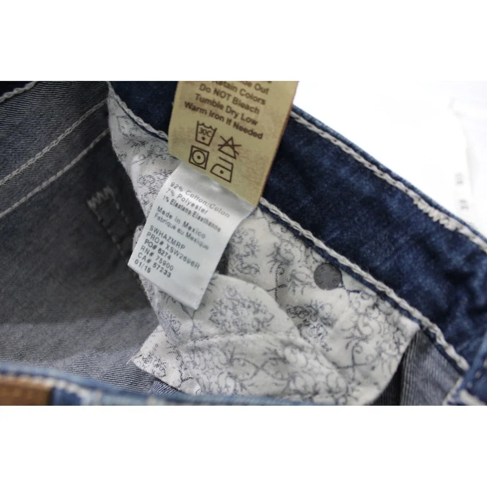 Big Star New Hazel Bootcut Jeans Dark Wash Embroidered Pockets 32R SWHAZMRP